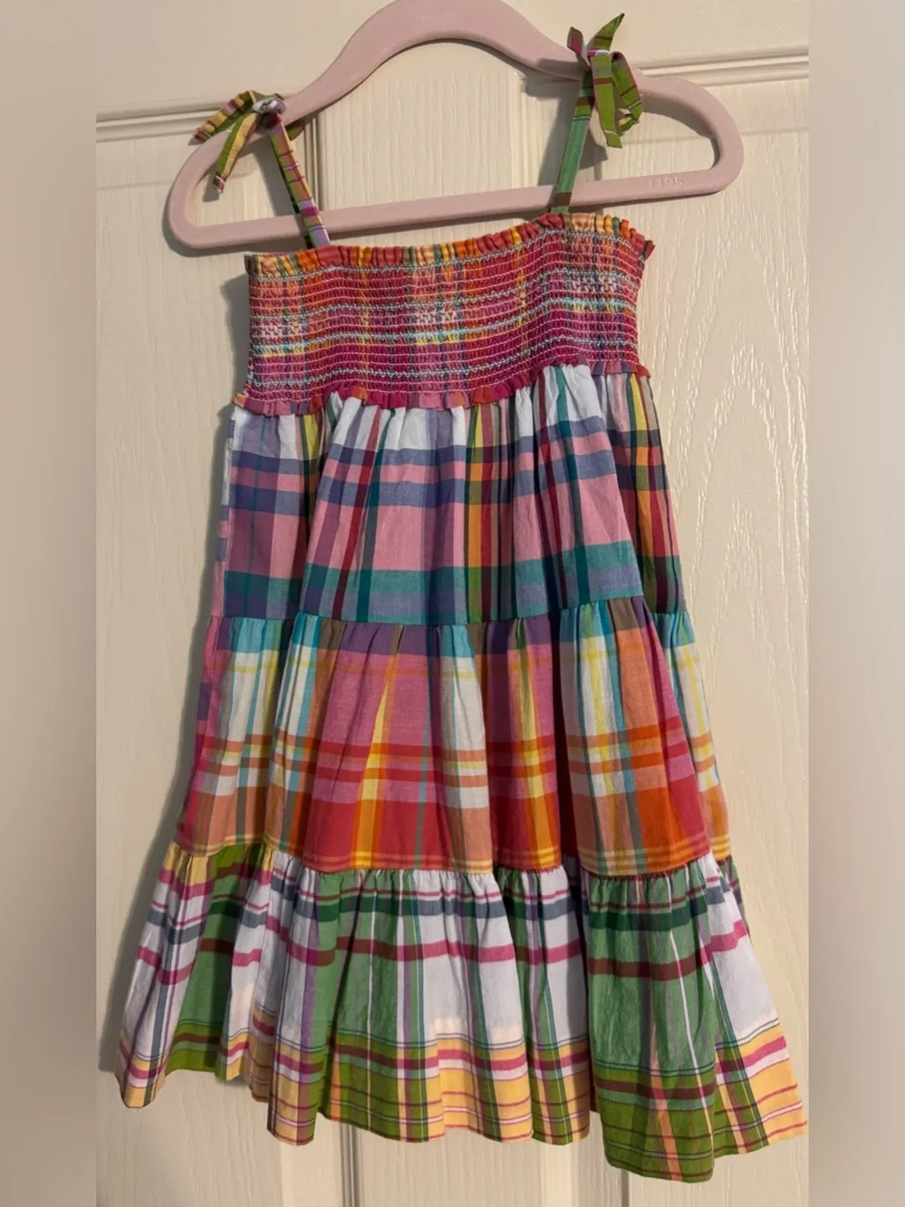 Ralph Lauren Toddler Girls' Multicolor Plaid Smocked Sundress